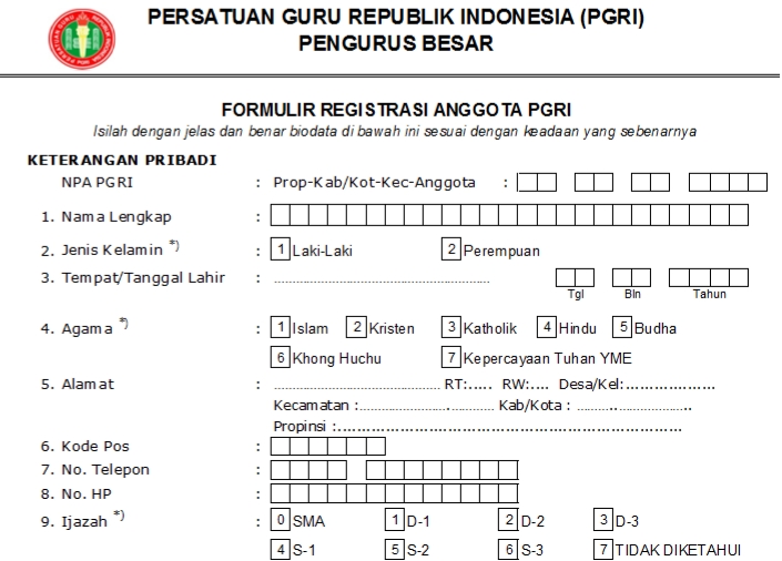 Pendaftaran PGRI Minahasa Tenggara - Persatuan Guru Republik Indonesia Cabang Minahasa Tenggara